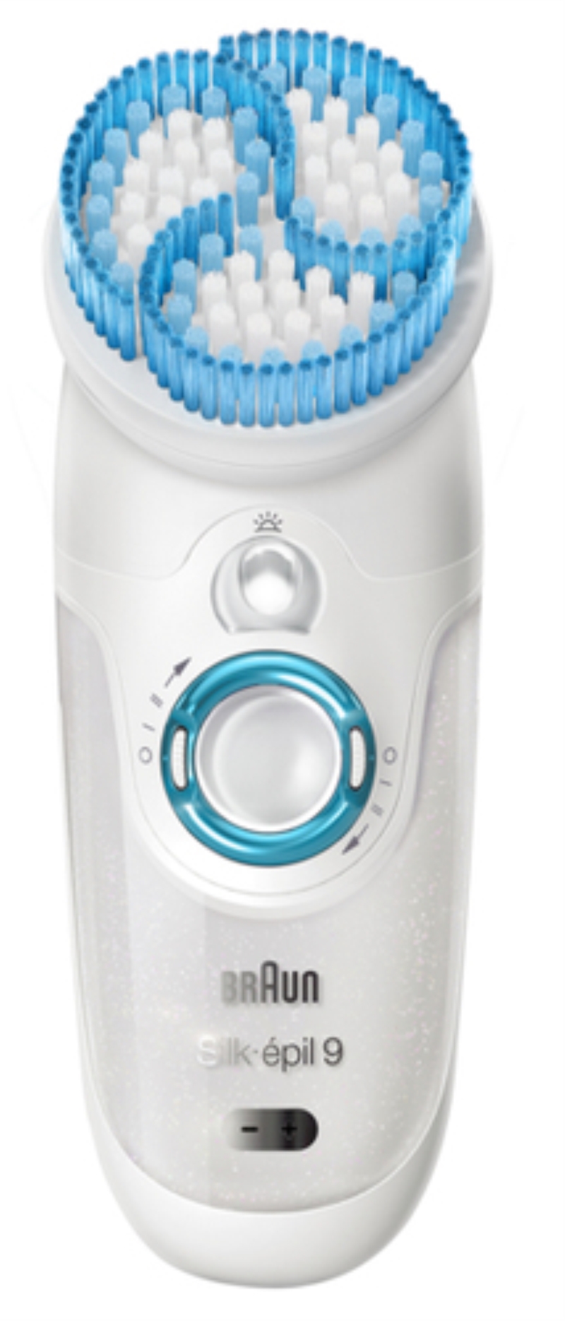 BRAUN Silk épil 9 (9961) SkinSpa epilatore Braun wet & dry 40 pinzette bianco e azzurro + 6 accessori